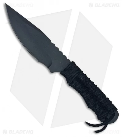 ABKT Phantom Savage Fixed Blade Knife Black Paracord (5" Black) 3 ABKT Phantom Savage Fixed Blade Knife Black Paracord (5" Black)
