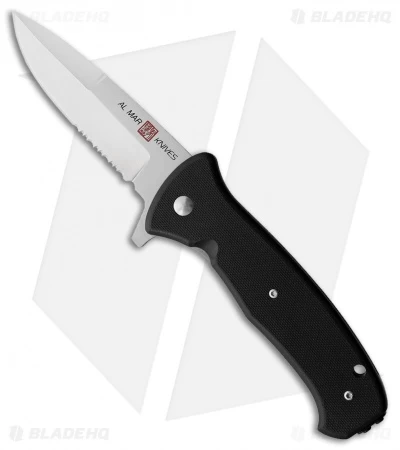 Al Mar SERE 2020 Spring Assisted Knife Black G-10 (3.6" Satin Serr) 3 Al Mar SERE 2020 Spring Assisted Knife Black G-10 (3.6" Satin Serr)