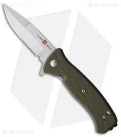 Al Mar Mini SERE 2020 Spring Assisted Knife OD Green GFN (3" Satin Serr)