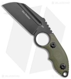 Andre De Villiers Box Butcher Fixed Blade Knife OD Green G-10 (3.75" Black)