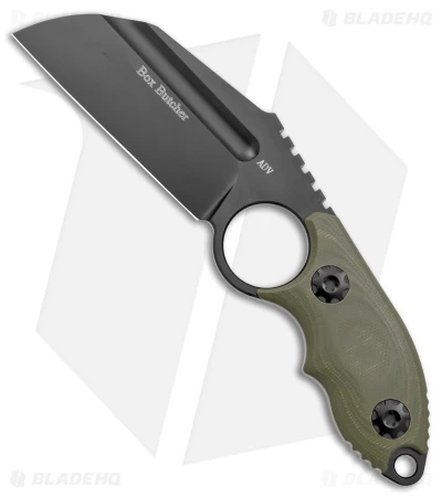 Andre De Villiers Box Butcher Fixed Blade Knife OD Green G-10 (3.75" Black) 3 Andre De Villiers Box Butcher Fixed Blade Knife OD Green G-10 (3.75" Black)