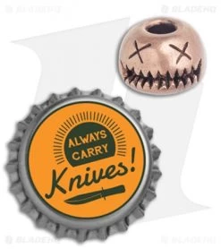Audacious Concept Smiley 2.0 Bead - Copper -Knife Shop Audacious Concept Smiley 2.0 Bead Copper BHQ 87397 jr bottlecap