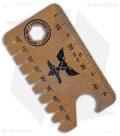 Audacious Titanium Dog Tag Tool Anglefinder V3 - Bronzed -Knife Shop Audacious Titanium Dog Tag Tool Anglefinder V3 Bronzed AC DT3 TIT BRZ BHQ 113048 LS Back