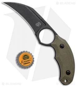 Bastinelli Creations HARPY Karambit Fixed Blade OD Green (3.25" Black SW) -Knife Shop Bastinelli Creations HARPY Fixed OD Green BHQ 98865 jr bottlecap
