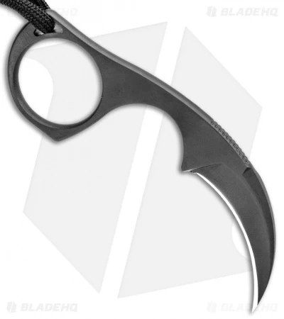 Bastinelli Diagnostic Karambit Fixed Blade Neck Knife Black (1.5" Black) 4 Bastinelli Diagnostic Karambit Fixed Blade Neck Knife Black (1.5" Black) - Image 2