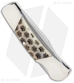 Bear & Son Lockback Knife White Bone (2.25" Satin) WBJB26 -Knife Shop Bear and Son LB White Bone Satin WBJB26 BHQ 94461 jr side