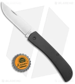 Bear & Son Large Farmhand Slip Joint Knife Black Aluminum (3.4" Satin) -Knife Shop Bear and Son Large Farmhand SJ Black Satin BHQ 138114 jr bottlecap