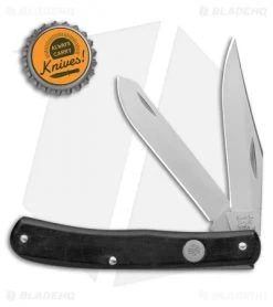 Bear & Son Large Trapper Traditional Pocket Knife 4.125" Black Delrin 354 -Knife Shop Bear and Son Large Trapper Black Delrin 354 BHQ 94459 jr bottlecap