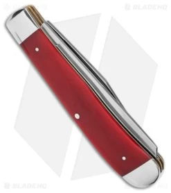 Boker Trapper Traditional Pocket Knife Smooth Red Bone (3.2" Satin) 8 Boker Trapper Traditional Pocket Knife Smooth Red Bone (3.2" Satin) -Knife Shop Boker Trapper Traditional Pocket Knife Smooth Red Bone Satin D2 BHQ 146648 td side