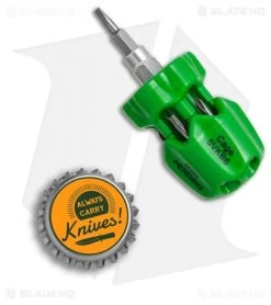 Cage Mini Multi-Bit Driver (Green) -Knife Shop Cage mini multi bit driver green BHQ 68150 er size