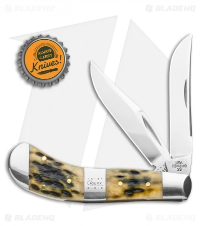 Case Bose Saddlehorn Olive Green Peach Seed Jig Bone (TB62110 SS) 6 Case Bose Saddlehorn Olive Green Peach Seed Jig Bone (TB62110 SS) - Image 4