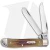 Case Cutlery 130th Anniversary 3.5" Mini Trapper Pocket Knife Aged Bone -Knife Shop Case Cutlery 130th CXXX Mini Trapper BHQ 103653 jr 3