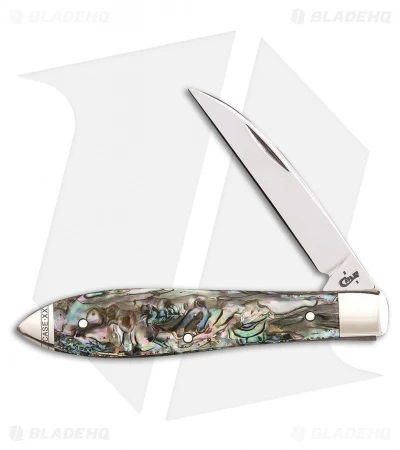 Case Abalone Teardrop 3.5" Traditional Pocket Knife 12016 3 Case Abalone Teardrop 3.5" Traditional Pocket Knife 12016