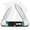 Case Cutlery Canoe Pocket Knife 3.625" Blue Jigged Bone Peach Seed (62131 SS) -Knife Shop Case Cutlery Blue Denimin Bone Peach Seed Jig BHQ 117585 jr