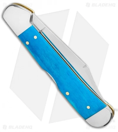 Case Mini Copperlock Pocket Knife 4.25" Caribbean Blue Bone (61549L SS) 5 Case Mini Copperlock Pocket Knife 4.25" Caribbean Blue Bone (61549L SS) - Image 3