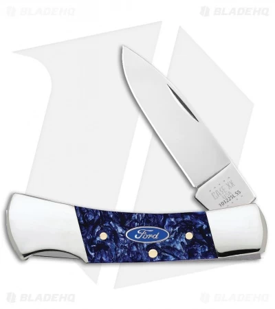 Case Cutlery Ford Lockback Knife 3.00" Arctic Blue Kirinite (101225L SS) 3 Case Cutlery Ford Lockback Knife 3.00" Arctic Blue Kirinite (101225L SS)