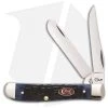 Case Cutlery Mini Trapper Traditional Knife 3.5" Navy Blue Bone (6207 SS) 07321