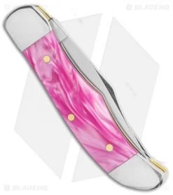 Case Pocket Hunter Knife 2.75" Pink Pearl Kirinite (102165 SS) 7 Case Pocket Hunter Knife 2.75" Pink Pearl Kirinite (102165 SS) -Knife Shop Case Cutlery Pink Pearl Kirinite Smooth Poc 17867 BHQ 116173 LS Side