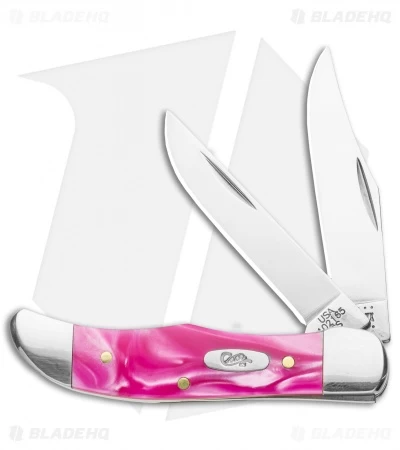 Case Pocket Hunter Knife 2.75" Pink Pearl Kirinite (102165 SS) 3 Case Pocket Hunter Knife 2.75" Pink Pearl Kirinite (102165 SS)