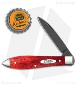 Case Cutlery Teardrop Pocket Knife 3.625" Old Red Bone (Black PVD TB61028 SS) -Knife Shop Case Cutlery Teardrop Old Red Bone Black BHQ 117619 jr 2