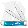 Case Cutlery Trapper Pocket Knife 4.125" Sawcut Caribbean Blue (6254 SS) 25592 -Knife Shop Case Cutlery Trapper Sawcut Caribbean Blue SS 25592 BHQ 93848 jr