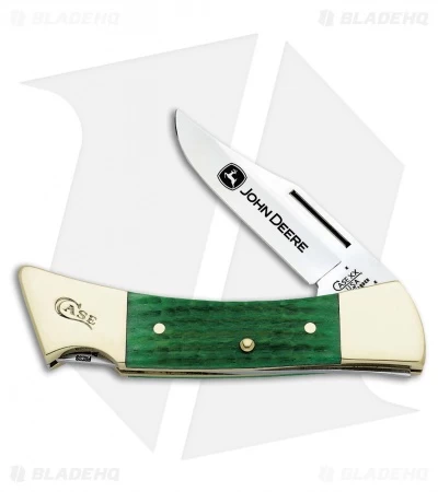 Case John Deere Hammerhead Knife 5" Corn Cob Jigged Green Bone (6159L SS) 5947 3 Case John Deere Hammerhead Knife 5" Corn Cob Jigged Green Bone (6159L SS) 5947