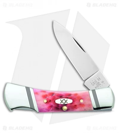 Case Lockback Knife 3" Jigged Raspberry Bone (61225L SS) 27724 3 Case Lockback Knife 3" Jigged Raspberry Bone (61225L SS) 27724