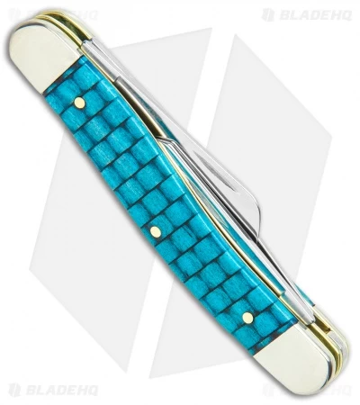 Case Medium Stockman 3.625" Basket Weave Turquoise Bone (6318 CV) 5 Case Medium Stockman 3.625" Basket Weave Turquoise Bone (6318 CV) - Image 3