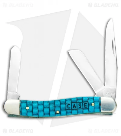 Case Medium Stockman 3.625" Basket Weave Turquoise Bone (6318 CV) 3 Case Medium Stockman 3.625" Basket Weave Turquoise Bone (6318 CV)