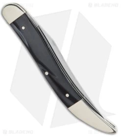 Case Medium Texas Toothpick Knife Black Pearl Kirinite (3.4" Polish) 8 Case Medium Texas Toothpick Knife Black Pearl Kirinite (3.4" Polish) -Knife Shop Case Medium Texas Toothpick Black Pearl Kirinite SS BHQ 138431 jr side