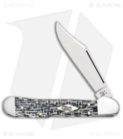 Case Mini Copperlock Knife 3.625" Black/White Carbon Fiber (101749L SS) 38926