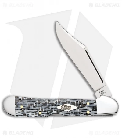Case Mini Copperlock Knife 3.625" Black/White Carbon Fiber (101749L SS) 38926 3 Case Mini Copperlock Knife 3.625" Black/White Carbon Fiber (101749L SS) 38926