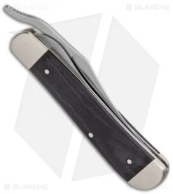 Case Russlock Liner Lock Knife 4.25" Black Micarta (101953L SS) -Knife Shop Case Russlock LL Black Micarta 27734 BHQ 122377 jr side