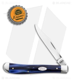 Case Slimline Trapper Knife 4.1" Blue Pearl Kirinite (101048 SS) 23445 -Knife Shop Case Slimline Trapper Knife 4in Blue Pearl Kirinite BHQ 140645 td size