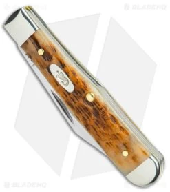 Case Small Swell Center Jack Knife 3" Amber Bone/Peach Seed Jig (6225 1/2 SS) -Knife Shop Case Small Swell Center Jack Amber Bone Peach Seed Jig SS BHQ 140637 jr spine