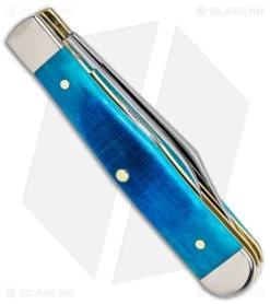 Case Small Swell Center Jack Knife 3" Caribbean Blue Bone/Saw Jig (6225 1/2 SS) -Knife Shop Case Small Swell Center Jack Caribbean Blue Bone Saw Jig SS BHQ 140648 jr side