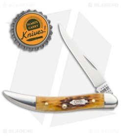 Case Small Texas Toothpick Knife 3" Rogers Corn Cob Jig (610096 SS) 52837 -Knife Shop Case Small Texas Toothpick 3in Rogers Corn Cob Jig SS BHQ 123432 jr bottlecap