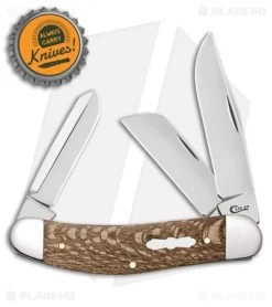 Case Sowbelly Pocket Knives 3.875" Brown Sycamore Wood (TB7339 SS) 27267 -Knife Shop Case Sowbelly Brown Sycamore Wood 27267 BHQ 102767 jr bottlecap