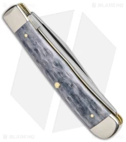 Case Cutlery Trapper Knife Gray Bone CV Crandall Jig (6254 CV) 58410 8 Case Cutlery Trapper Knife Gray Bone CV Crandall Jig (6254 CV) 58410 -Knife Shop Case Trapper Knife Gray Bone CV Crandall Jig CV BHQ 123454 jr side