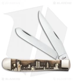 Case War Series Trapper Enduring Traditional Knife 4.125" Bone (6254 SS) 22035