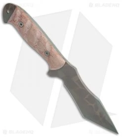 Dawson Knives Wraith Fixed Blade Knife Tan Micarta (5" Sandstone) -Knife Shop Dawson Knives Wraith Tan Micarta Sandstone BHQ 74781 jr spine