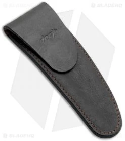 Deejo 37g Leather Belt Sheath Black Mocca W/ Magnetic Closure