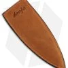 Deejo 27g Natural Leather Sheath W/ Orange Stitching 2 Deejo 27g Natural Leather Sheath W/ Orange Stitching -Knife Shop Deejo Leather Sheath for 27g Natural BHQ 69702 jr
