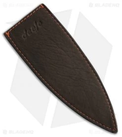 Deejo 37g Brown Leather Sheath W/ Orange Stitching