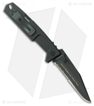 Extrema Ratio M.P.C. Lock Back Knife Black Aluminum (4.5" Black Serr) 4 Extrema Ratio M.P.C. Lock Back Knife Black Aluminum (4.5" Black Serr) - Image 2