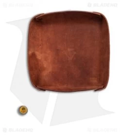 Fire Hall Knife & Leather Light Tan Leather Valet Tray -Knife Shop Fire Hall Knife Leather Light Brown Leather Valet Tray BHQ 79306 er bottlecap