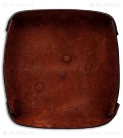 Fire Hall Knife & Leather Valet Tray W/ Antique Dye