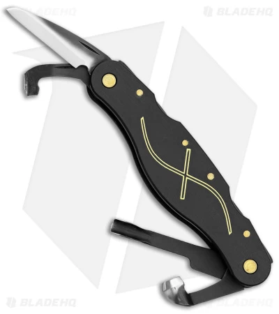 Flexcut Pocket Jack For Carvin' Pocket Knife Black Gold Aluminum (4-in-1) JKN89 3 Flexcut Pocket Jack For Carvin' Pocket Knife Black Gold Aluminum (4-in-1) JKN89