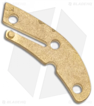 Flytanium Brass Backspacer For Spyderco Delica - Stonewash 3 Flytanium Brass Backspacer For Spyderco Delica - Stonewash