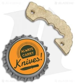 Flytanium Custom Brass Backspacer For Spyderco Shaman - Stonewash -Knife Shop Flytanium Brass Backspacer for Spyderco Shaman BHQ 116870 jr bottlecap